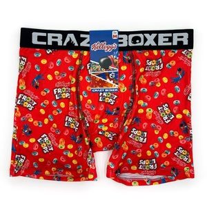 Froot Loops Fruit Cereal Crazy Boxer Briefs Mens Medium Underwear Red Fun Gift